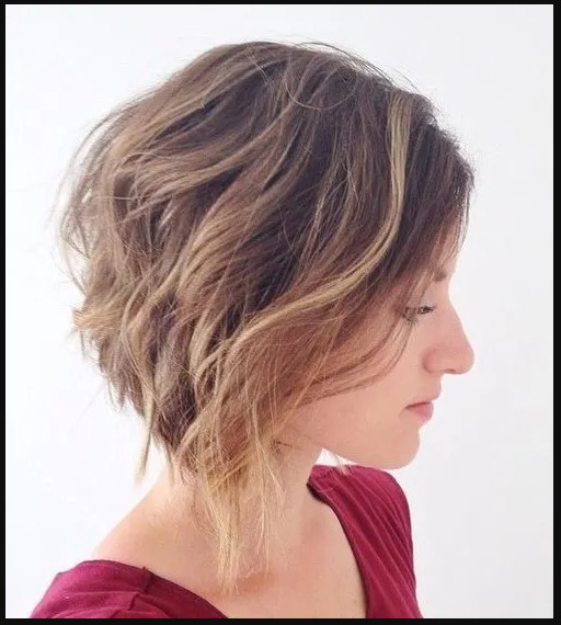 13. Easy Daily Hair Ideas: Sassy Inverted Bob Haircut - Brown Ombre Bob for Short Hair