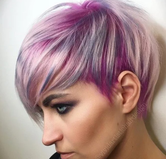 20. Pastel Ombre Pixie Crop