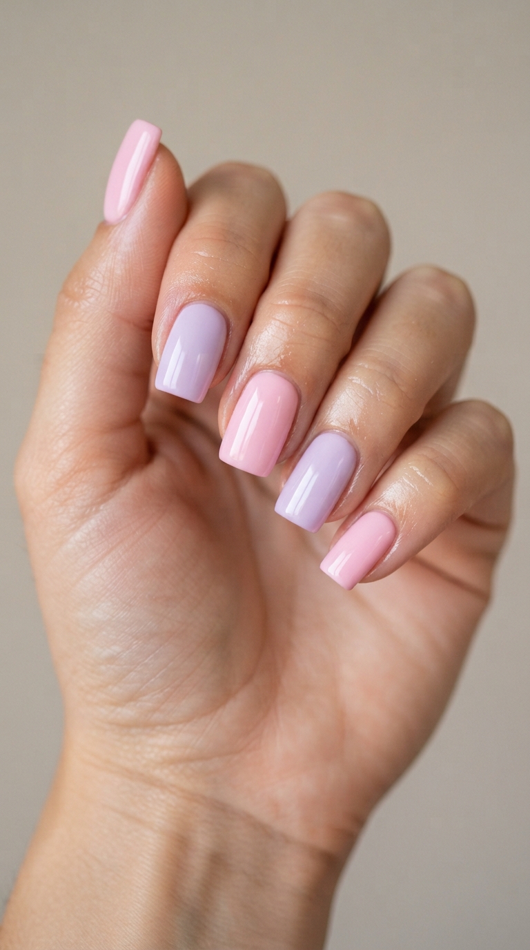 Two-Tone Pastel Set (Alternating Nails)