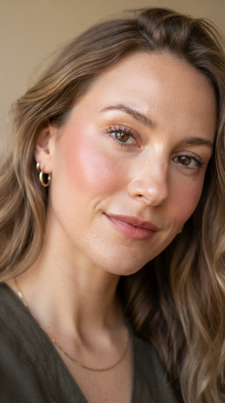 Blush Applied Only in a Small, Round Circle