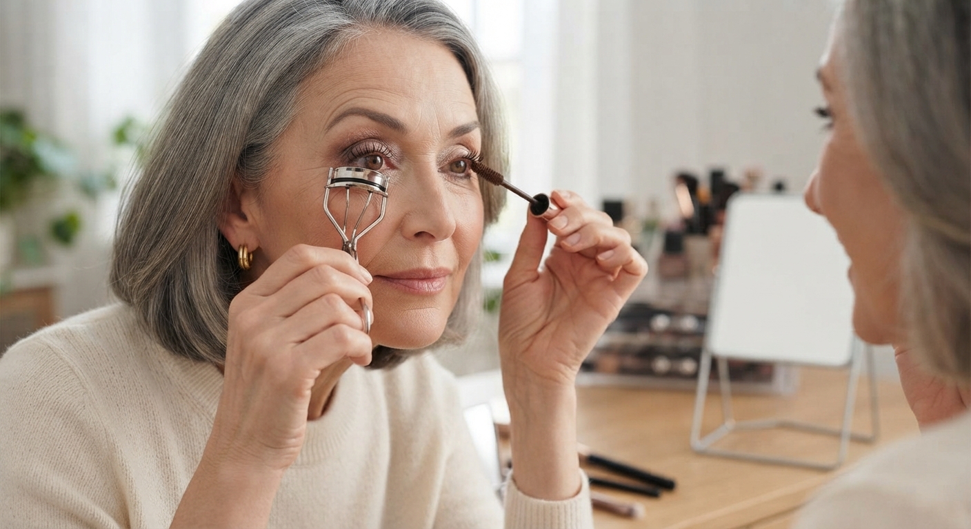 Curl the Lashes and Focus Mascara at the Roots