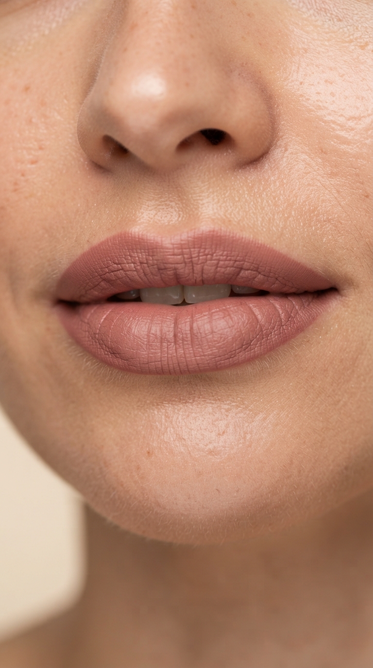 Lip Liner in a Visibly Different Shade Than Lipstick