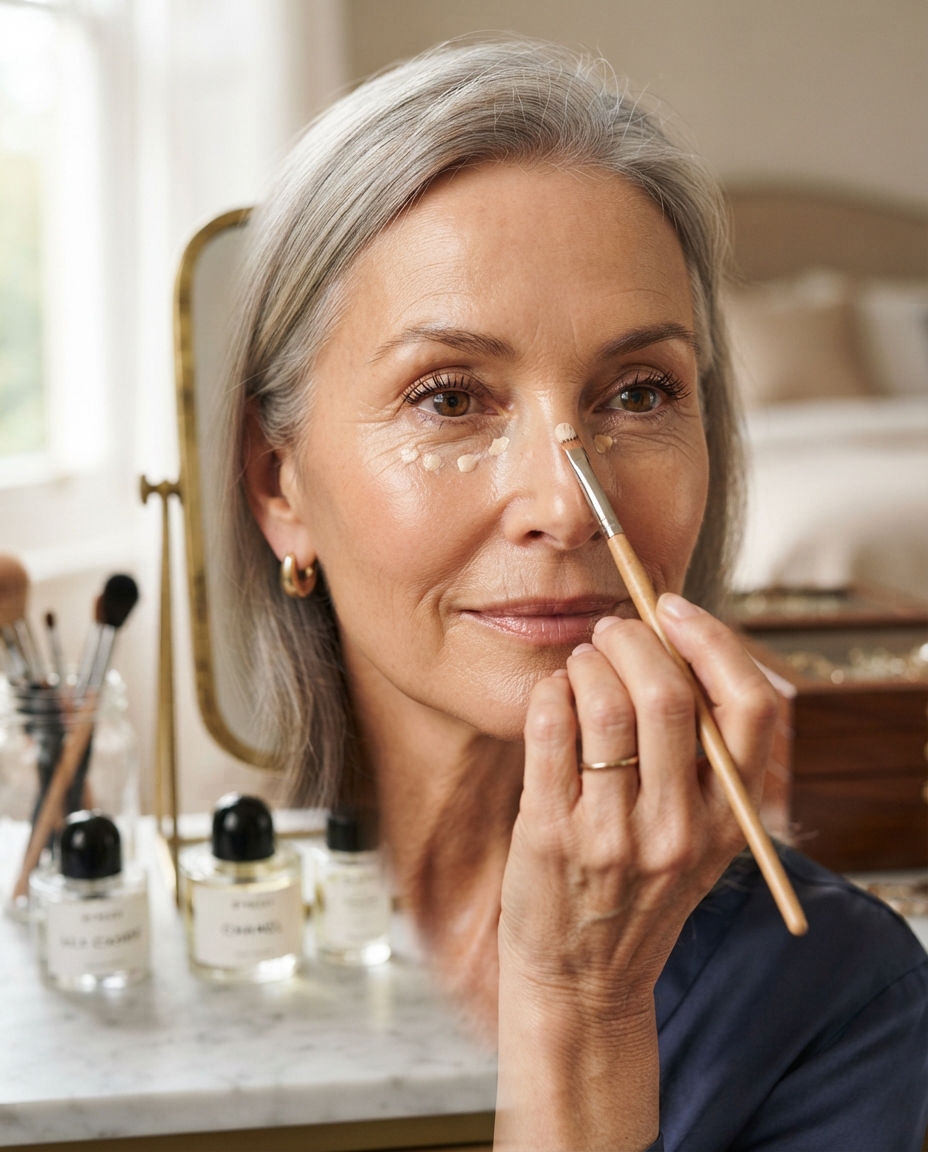 Place Concealer Strategically Instead of Covering the Entire Under-Eye