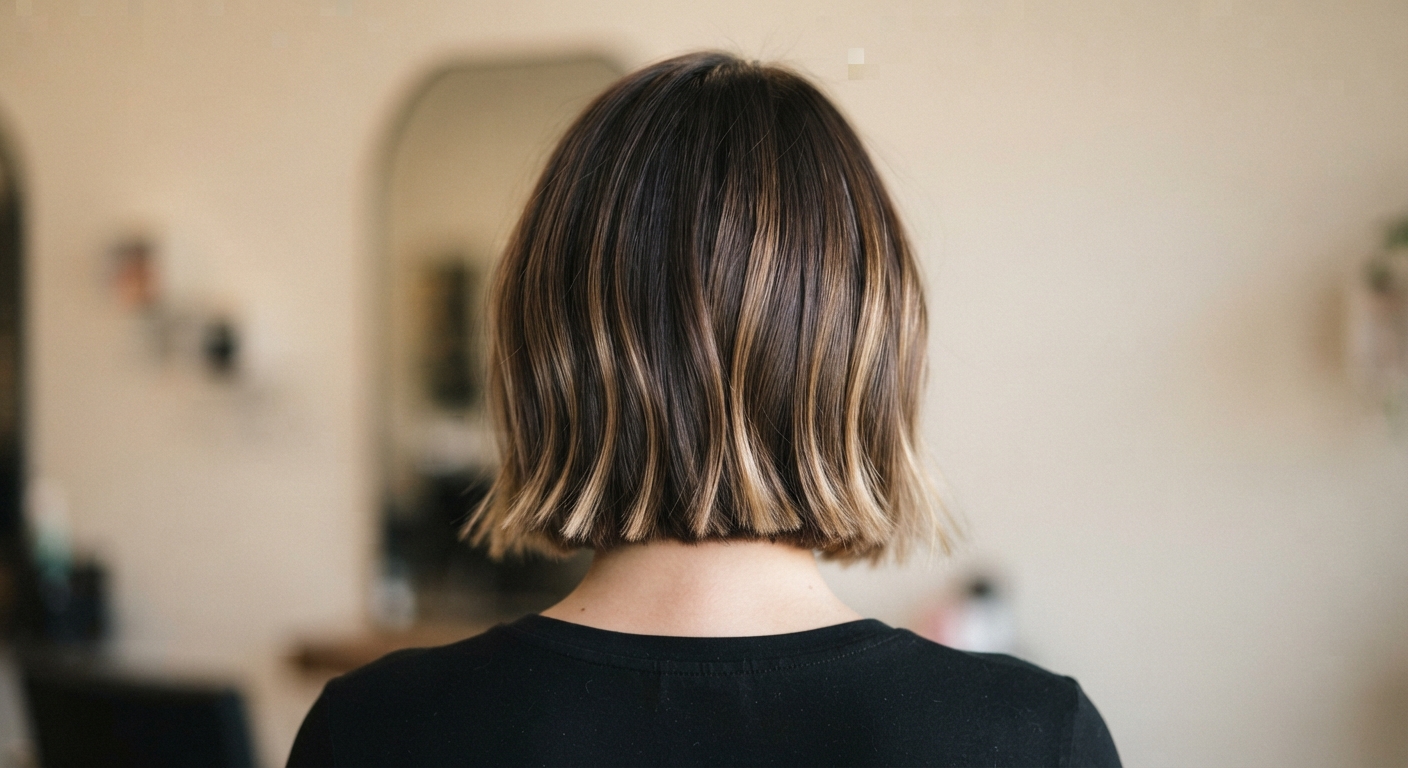 Soft Face-Framing Highlights on a Bob