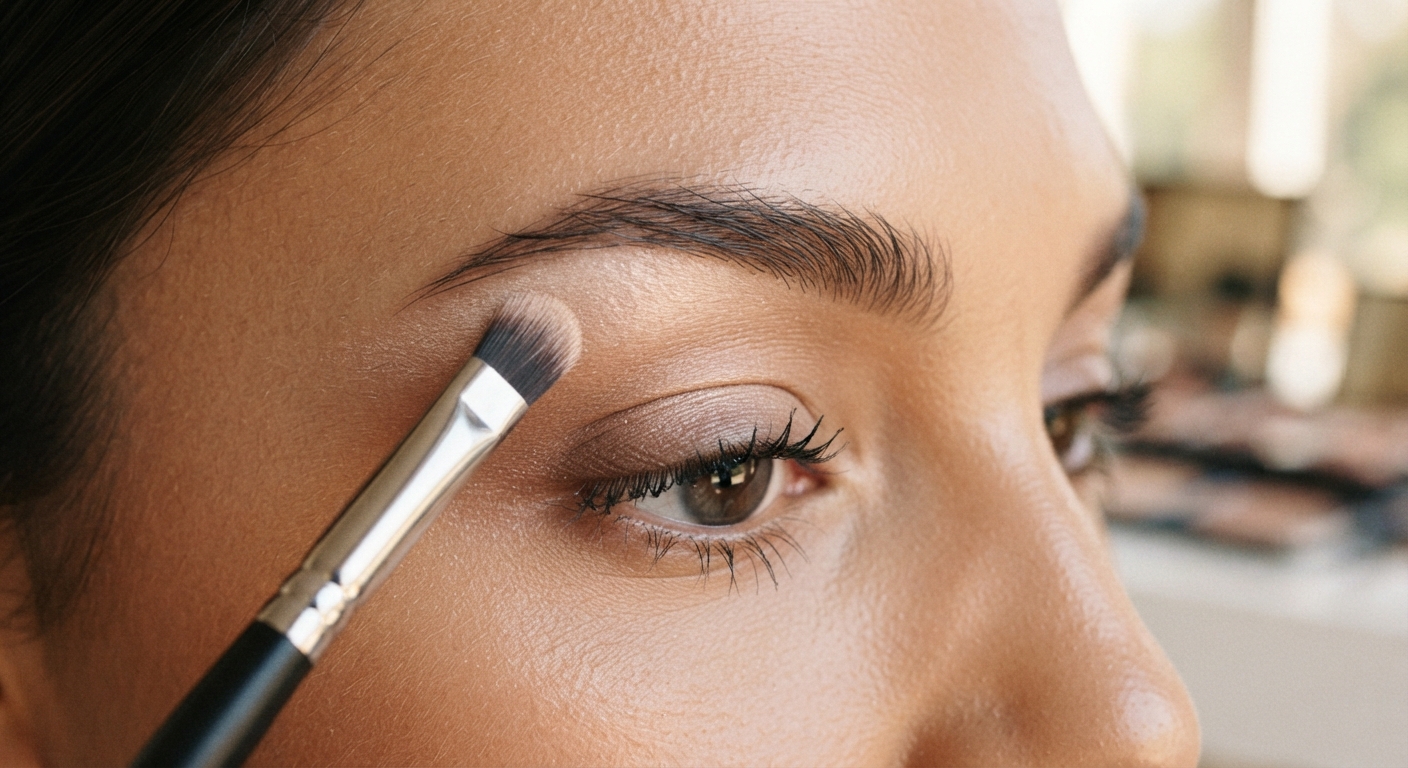 The Highlighter-Under-Brow Trick