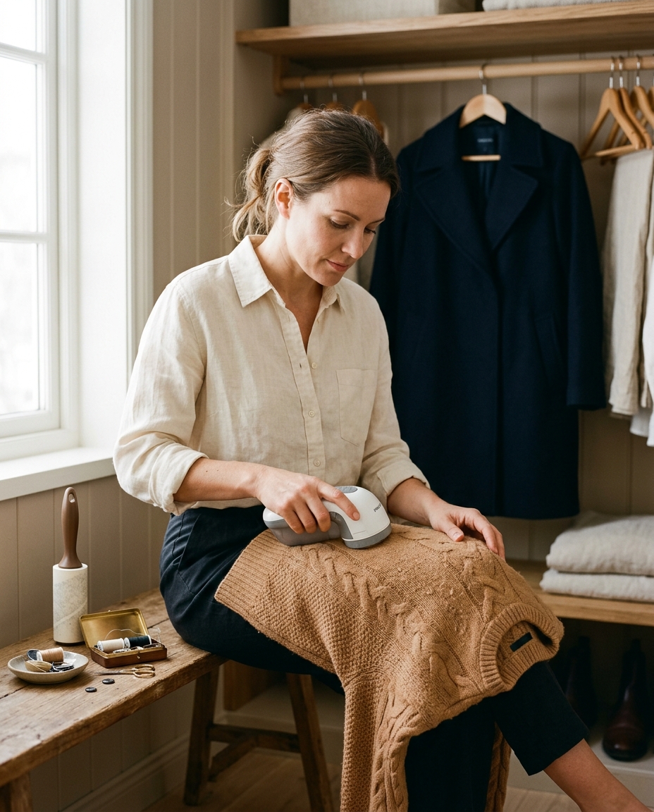 Remove Pilling, Lint, Loose Threads, and Other Signs of Wear