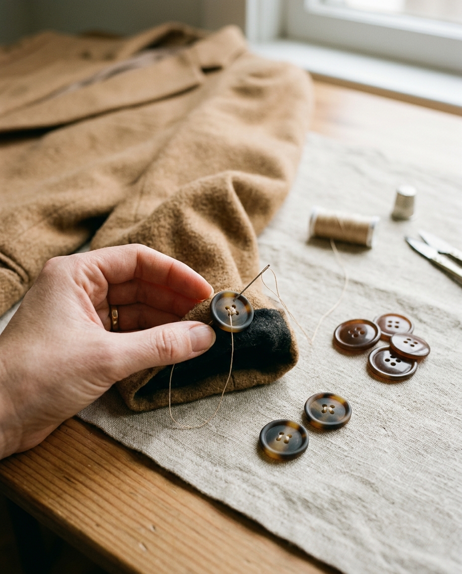 Replace Cheap-Looking Buttons When They Distract From the Garment