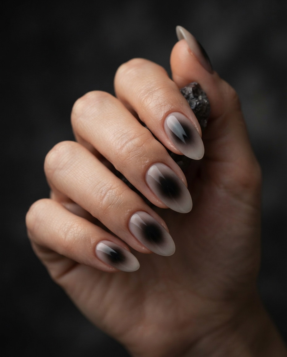 Black Aura Nails