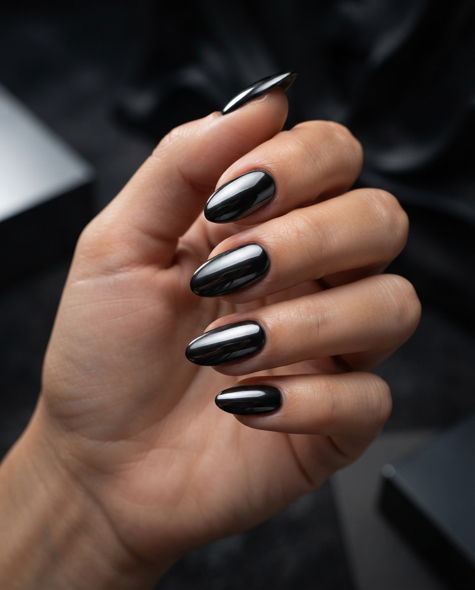 Black Chrome Nails