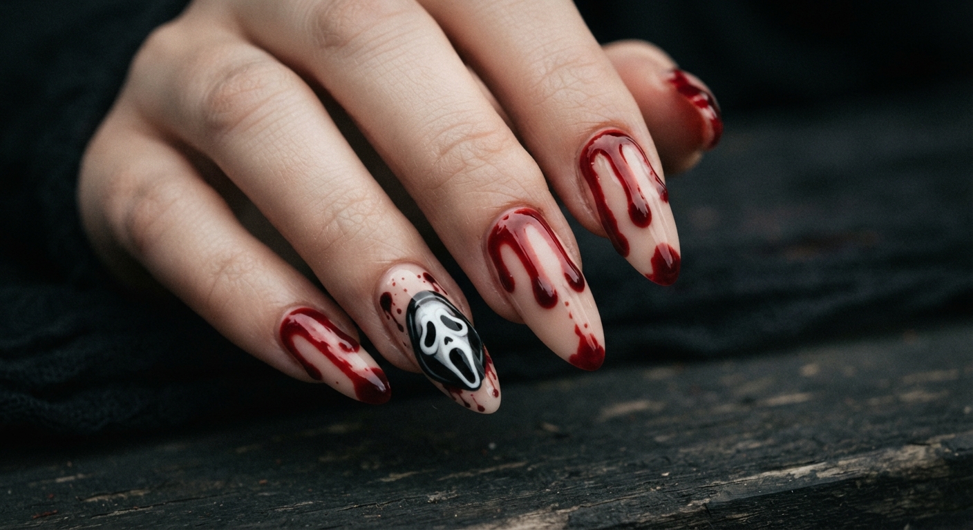 Blood Drip French Tips