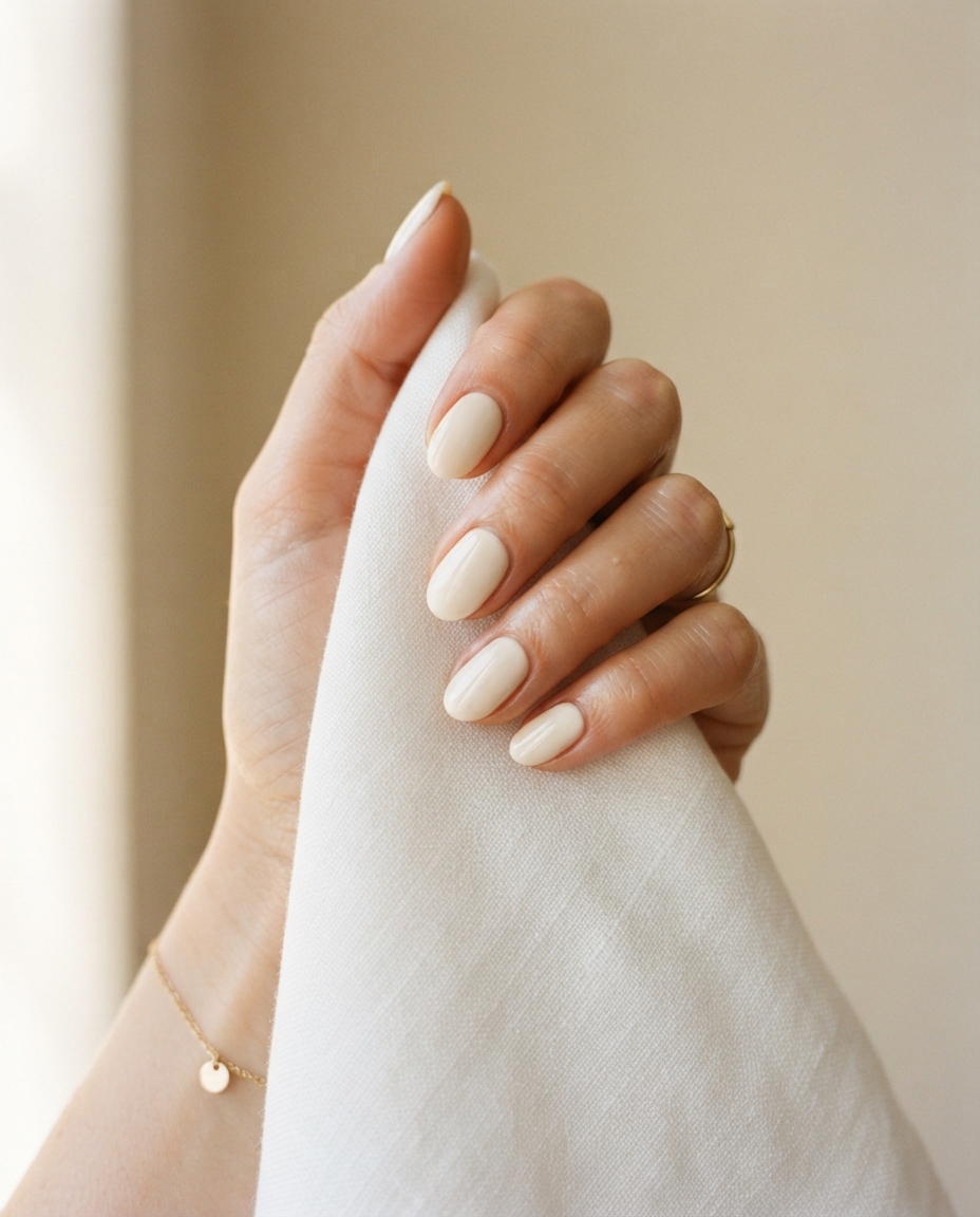 Creamy Ivory Nails