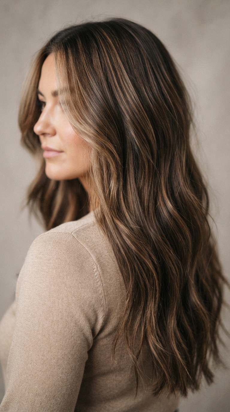Dimensional Brunette With Face-Framing Contour