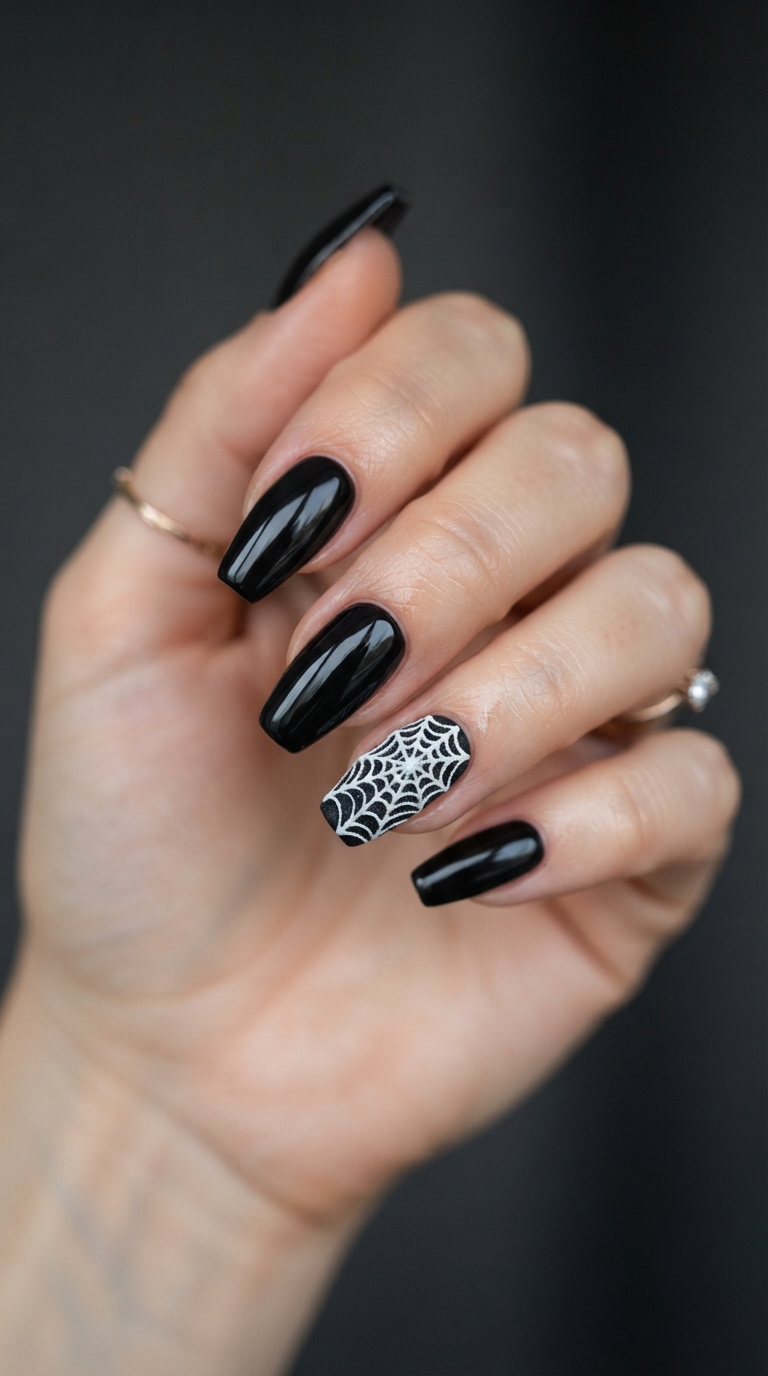 Dimensional Cobweb With Acrylic Powder Texture