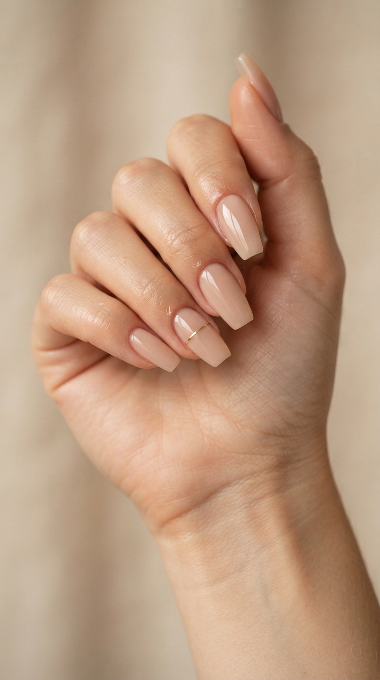 Fine Gold Cuticle Line, Placed on Cured Structure