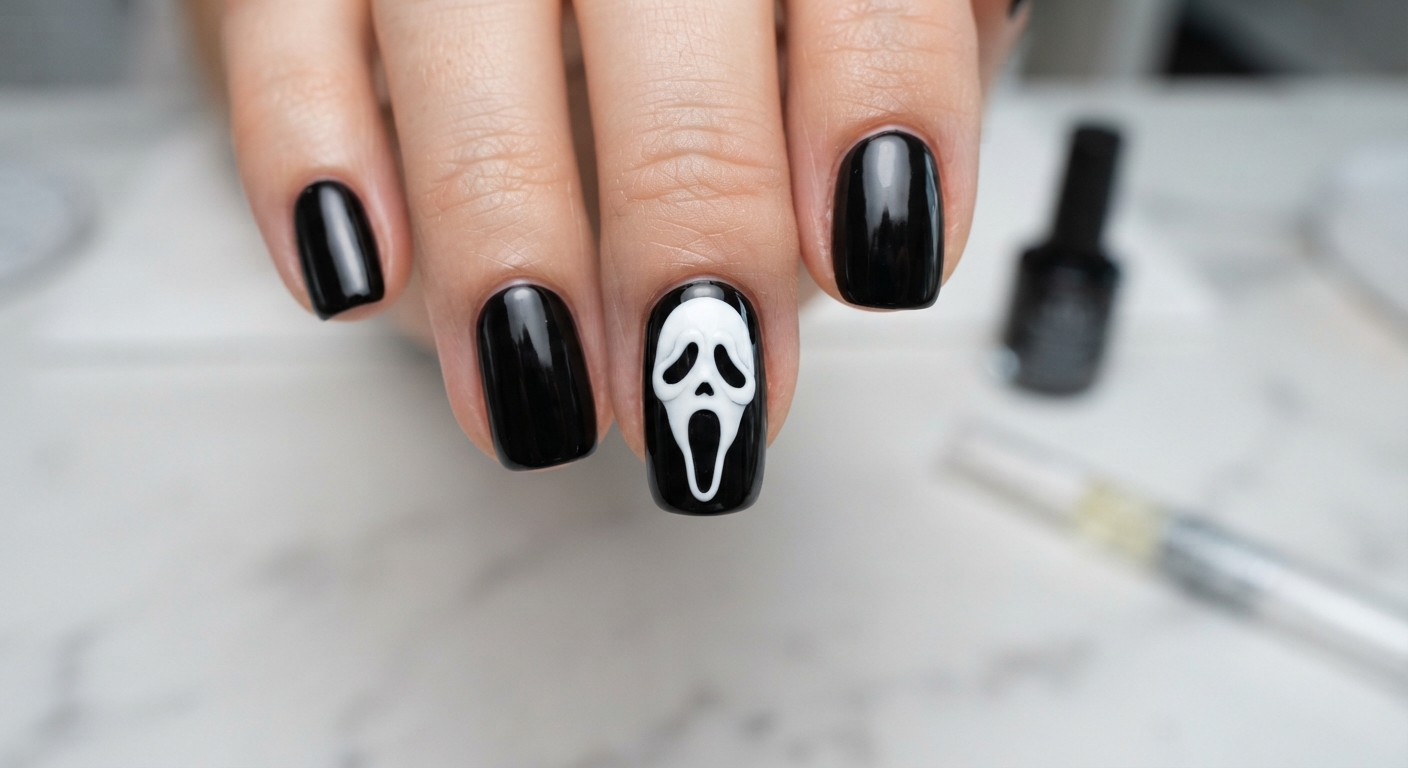 Ghostface Nail Decals for Beginners