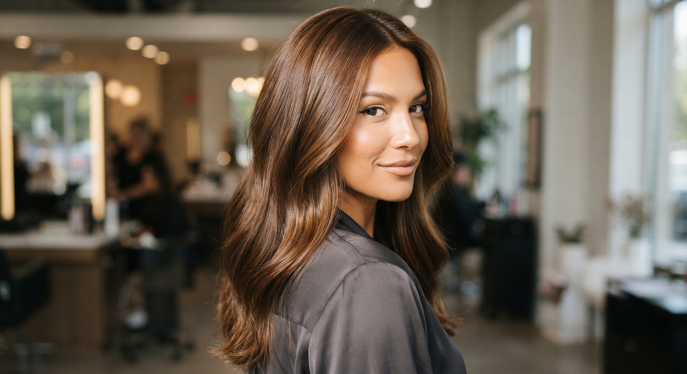 Glazed Pecan Brunette — Shine as the Statement