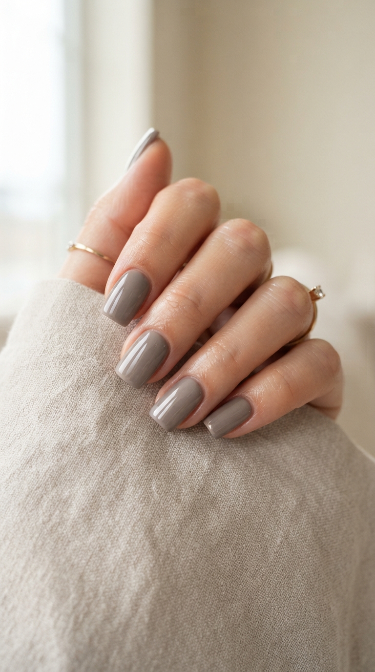 Greige With Even Cuticle-to-Tip Color Saturation