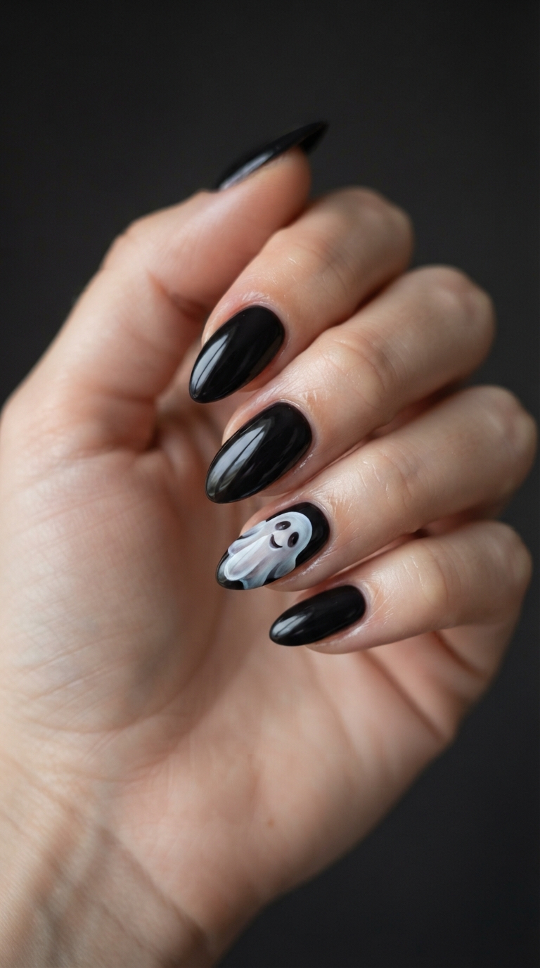 Hand-Painted Detailed Ghost Portrait