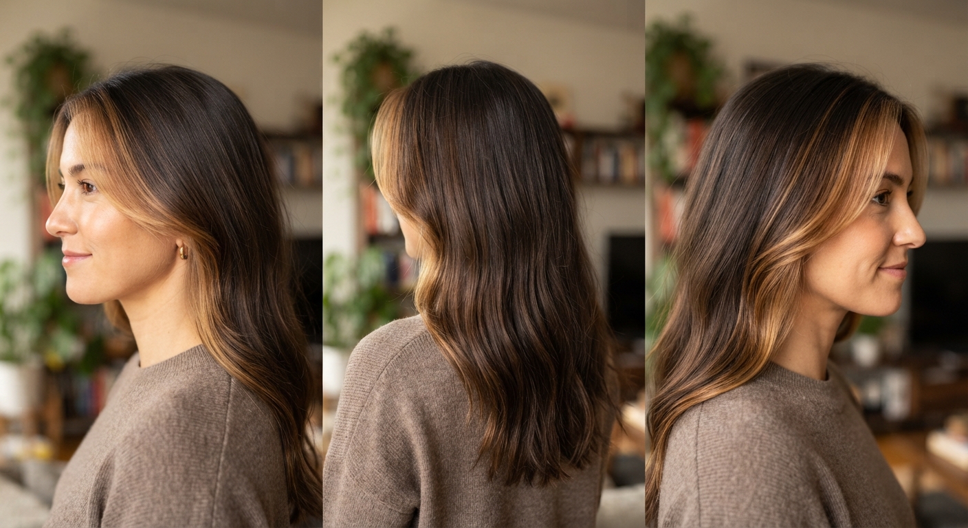 Lived-In Brunette With Face-Framing Pieces