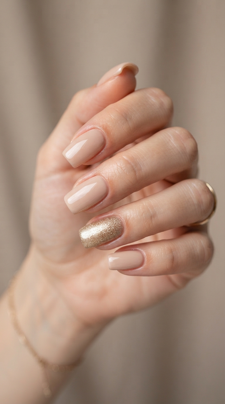 Nude With a Single Structurally Showcased Money Nail