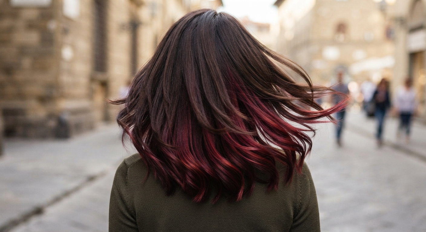 Peekaboo Brunette With Hidden Color — The Secret Surprise