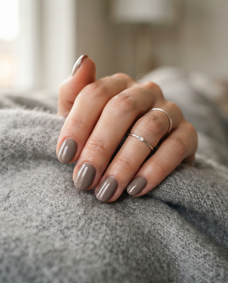 Taupe-Grey Nails