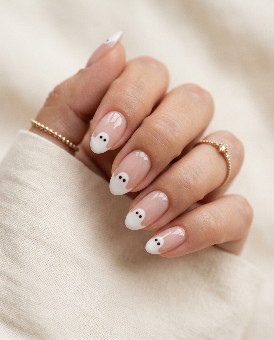 White Ghost French Tips