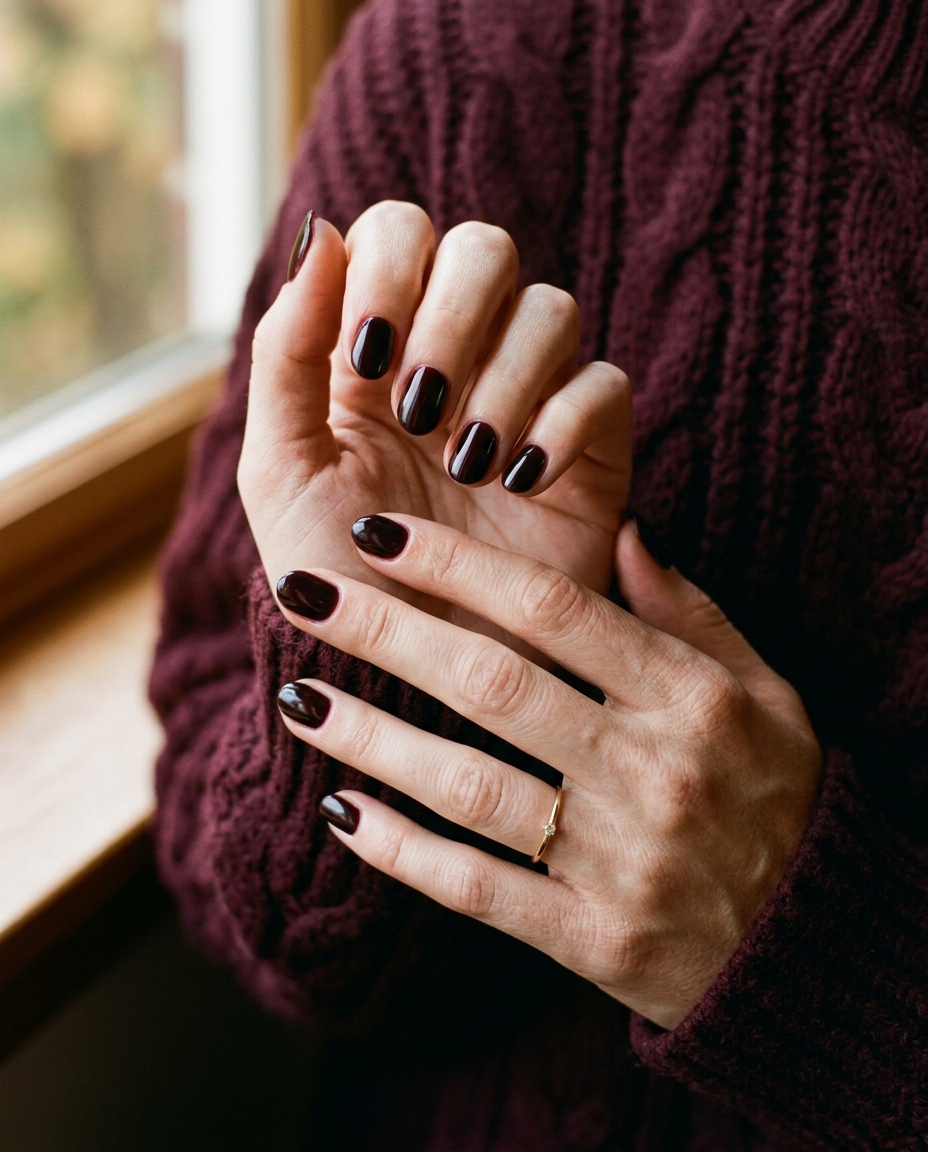 Black Cherry Gloss Nails