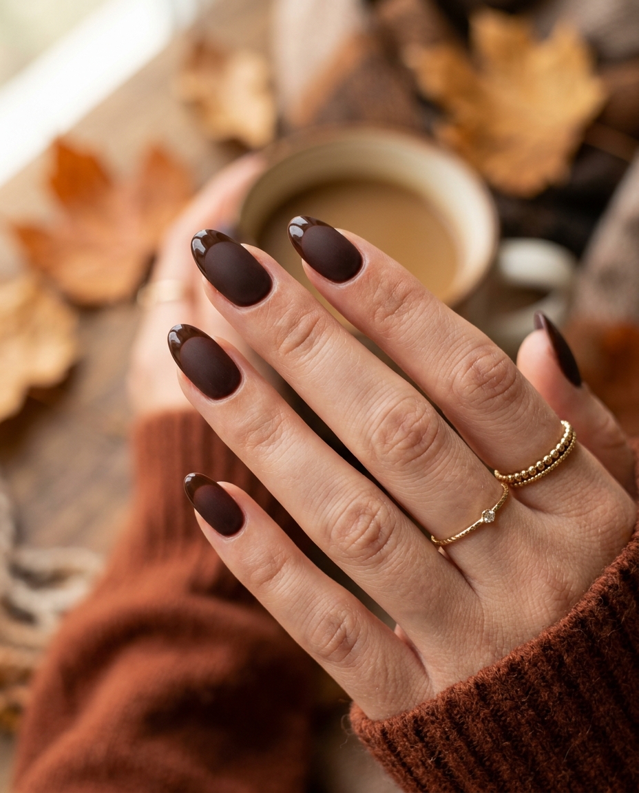 Matte Chocolate With Glossy Tips
