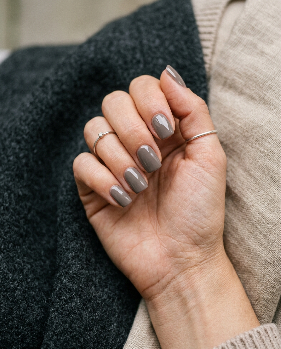 Smoky Taupe Nails