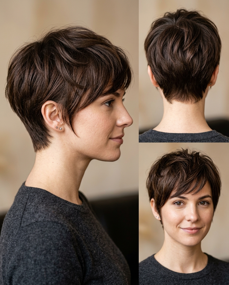 The Brunette Textured Pixie
